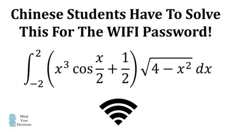 Students In China: Solve A Math Problem For Internet Access! – Mind Your Decisions Mental Math Tricks, Algebra Problems, Math Genius, Learn Math, Math Problem, Basic Math Skills, Math Questions, Wifi Password, Game Theory