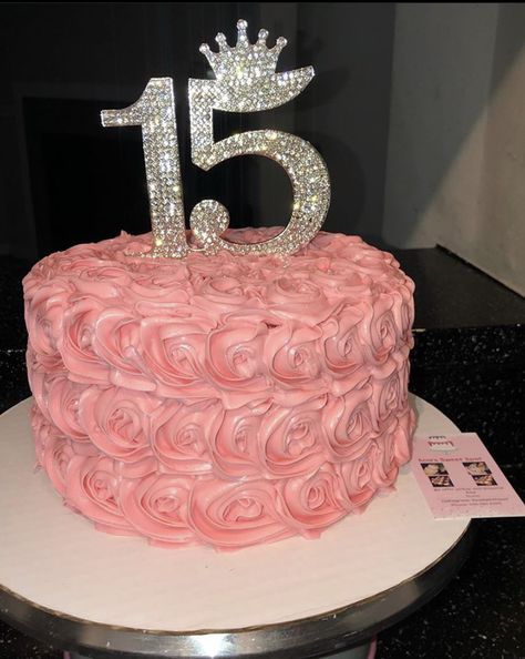 B Cakes Birthdays, Pink 15 Birthday Party, 15 Cakes Ideas Birthdays, Cute 15th Birthday Cake Ideas, 15 Birthday Story, 13 Yo Birthday Cake, 15tg Birthday Cakes, 16ty Birthday Cake, Simple 15 Birthday Cake