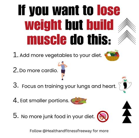 If you want to lose weight but build muscle follow these top 5 tips and see the results 10x faster.🏋️ Follow @healthandfitnessfreeway for more! If you are not sure where to start or just need more tips and tricks, click the link in my bio for: A blog on the top 10 best fitness tips to upgrade your workout routine for the best results in less than 3 months! & A blog on the top 10 best natural weight loss supplements and how you can shed those pounds as fast as possible! Follow @healthand... Weight Workout, Building Muscle, Weight Workout Plan, Weights Workout, Junk Food, Build Muscle, Fun Workouts, 3 Months, Fitness Tips