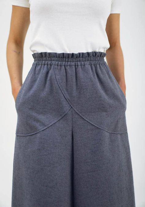 Culottes Pattern, How To Style Culottes, Convertible Clothing, Linen Culottes, Wide Leg Culottes, Cropped Wide Leg Trousers, The Fold Line, Clothes Sewing, The Fold