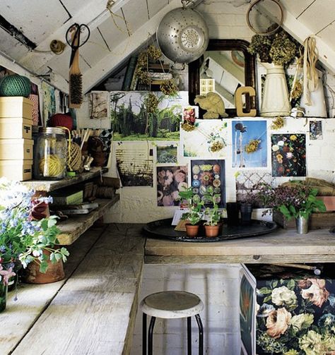 Shed Conversion Ideas, Cottage Garden Sheds, Garden Shed Interiors, Shed Interior, Cottage Garden Design, Potting Sheds, She Sheds, Still Life Photographers, Shed Design