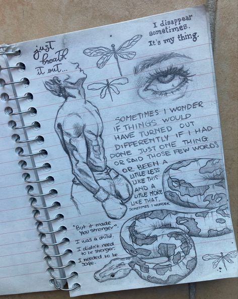 Drawing How I Feel, Messed Up Mind Drawing, Meaningful Drawing Ideas Beautiful, Sketchnotes Ideas, Sketchbook Front Cover Ideas, Creative Drawing Prompts, Meaningful Drawings, Art Journal Therapy, Sketchbook Art Journal