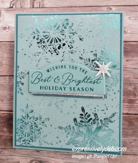 Winter Meadow, Homemade Card Designs, Stampin Up Birthday Cards, Snowflake Cards, Christmas Card Inspiration, Stampin Up Christmas Cards, Designer Series Paper, Diy Christmas Cards, Sparkle And Shine