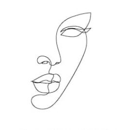 Eine Linie Zeichnung der Schönheit Frau Stock-Vektorgrafik (Lizenzfrei) 1687491244 #tattooideas #tattoosforwomen Line Drawing Abstract, Face Line Drawing, Minimalist Drawing, Face Lines, Tattoo Project, Continuous Line Drawing, Back Tattoo Women, Face Tattoo, Continuous Line