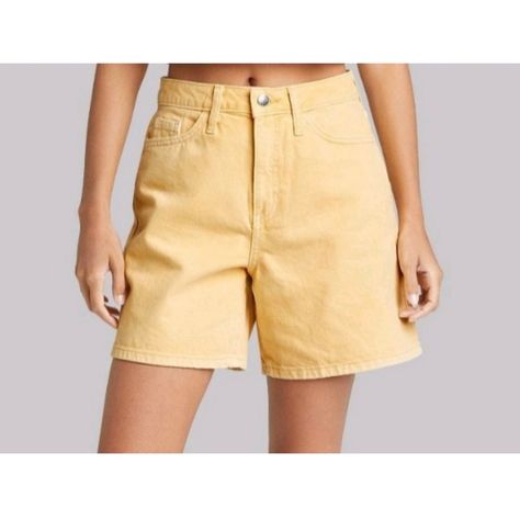 Nwt Jean Shorts High Rise Bermuda 5 Pocket Design Yellow Questions? Leave A Comment Below! Bermuda Jean Shorts, Wild Fable, Pocket Design, Yellow Color, Jean Shorts, High Rise, Womens Shorts, Yellow, Women Shopping