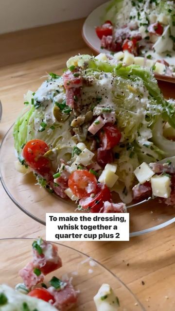 Alexandra Stafford on Instagram: "Latest Obsession: Antipasto Wedge Salad with @emilyreesnunn ‘s creamy Italian dressing 🥗⁣⁣🥗💯💯 ⁣⁣ This recipe is inspired by the one served at @rubirosa_nyc , which I tasted earlier this month and haven’t been able to stop thinking about. I wrote about it in my newsletter, Pizza Every Friday, which is linked in profile⁣⁣ 🤗🍕 @emilyreesnunn: thank you for the delicious dressing recipe which I will only refer to as Creamy I moving forward 👏👏🤣🤣 ⁣⁣ @lisamalitz: thanks for being the best dining companion always 😘💗 ⁣⁣ @serenagwolf: forever grateful for your introduction to @rubirosa_nyc ⁣⁣🙏🙏 ⁣ Incidentally, there are four wedge salads — one for every season — in Pizza Night (which you can preorder now 🍕🍕🥗🥗🎉🎉… link in profile)⁣ ⁣⁣ Let me know if Antipasto Wedge Salad, Salad Antipasto, Alexandra Stafford, Wedge Salads, Horiatiki Salad, Creamy Italian Dressing, Greek Salad Dressing Recipe, Greek Salad Dressing, Antipasto Salad