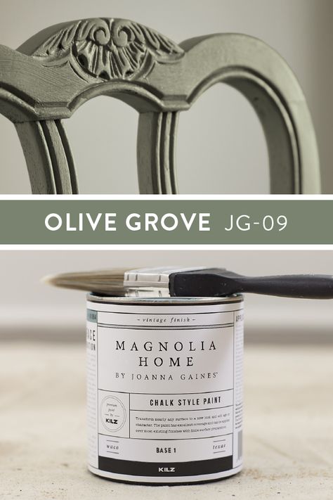 Olive Green Chalk Paint Furniture, Magnolia Home Chalk Painted Furniture, Magnolia Chalk Paint Furniture, Joanna Gaines Chalk Paint Furniture, Magnolia Chalk Paint Colors, Olive Green Painted Furniture, Green Chalk Paint Furniture, Magnolia Chalk Paint, Antique Green Paint