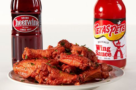 Texas Pete Wing Sauce Recipe, Spicy Boneless Wings, Sweet Spicy Chicken Wings, Southern Holiday Recipes, Boneless Wing Recipes, Cheerwine Recipes, Kamado Joe Recipes, Sweet Spicy Chicken, Chicken Wing Recipe