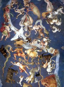 Gather stars and make your claim on the heavens!    Test your oneness with the galaxy by trying foretell your opponents thoughts. Stars are collected by matching a player's star magnitude. Gather stars to play as sets to collect constellations of varying values. The player with the highest value for their collection rules the universe! Italian Fresco, Beautiful Ceilings, Fresco Painting, Capricorn Goat, Ceiling Murals, Giclee Painting, Picture Library, Travel Art, High Quality Art Prints