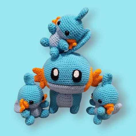 Lil' kippers . . . . . #crochet #amigurumi #plushies #cute #pokemoncrochet #pokemon #pokémon #pokemonamigurumi #mudkip Crochet Mudkip Pattern Free, Amigurumi Plushies, Pokemon Crochet Pattern, Plushies Cute, Crochet Pokemon, Crochet Amigurumi, Free Crochet Pattern, Crochet Projects, Free Pattern