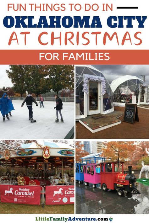 Holiday Things to do in Oklahoma City, OK Oklahoma City Things To Do, Things To Do In Oklahoma, Oklahoma Vacation, Downtown Okc, Outdoor Ice Skating, Downtown Oklahoma City, Oklahoma Travel, Activities For All Ages, Holiday Pops