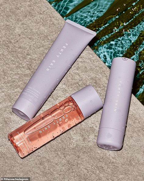 Fenty Skin, Skincare Inspiration, Cosmetics Photography, Beauty Products Photography, Luxury Makeup, Cosmetic Packaging, Fenty Beauty, Beauty Essentials, Skin Treatments