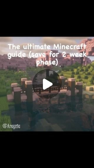 CreeperKingX on Instagram: "I will post Build Ideas and more next video and make sure to check my other videos for the rest of the 2 week phase guide Thanks for the support ❤️#minecraft #guide #jeji" Minecraft 2 Week Phase, Thanks For The Support, Next Video, Make Sure, Minecraft, On Instagram, Instagram