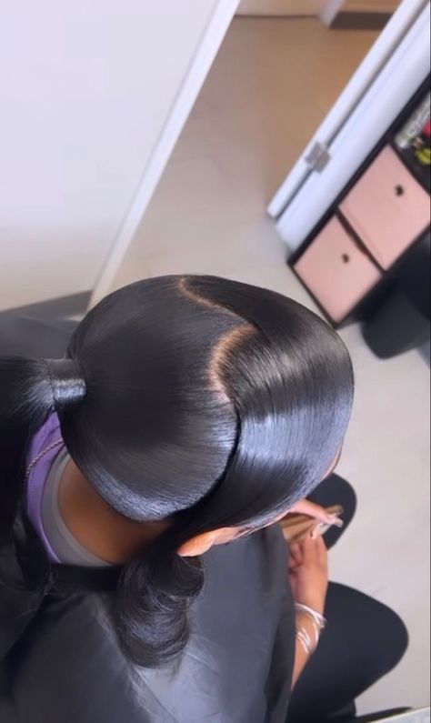 Ponytail Hairstyles With Swoop, Hairstyles With Swoop, Braids Drawing, Design Braids, Pretty Ponytails, Selfie Challenge, Selfie Filters, Black Hair Updo Hairstyles, Cc Hair