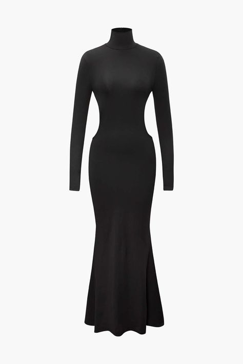 Backless Turtleneck, Backless Maxi Dress, Turtleneck Long Sleeve, Backless Maxi Dresses, Turtle Neck Dress, Floor Length Dresses, Floor Length, Turtle Neck, Composition