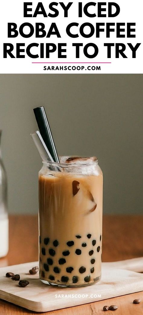 Boba Coffee Recipe, Homemade Boba, Boba Coffee, How To Make Boba, Homemade Cafe, Boba Recipe, Nitro Coffee, Boba Pearls, Boba Drink