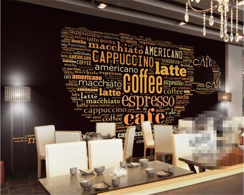 Beibehang Custom Wallpaper Living Room Bedroom Mural European Style Creative Cafe Theme Retro TV Background mural 3d wallpaper Cafe Theme, Bedroom Mural, Cheap Wallpaper, Mural 3d, Mosaic Crosses, Bedroom Murals, Creative Coffee, Tv Background, Diamond Mosaic