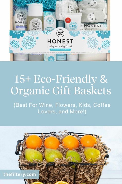 Looking for the perfect organic or eco friendly gift? Our list of 15+ organic gift baskets for 2024 is packed with sustainable holiday gift ideas that are perfect for any occasion. Whether you're shopping for eco friendly gifts or organic products, these beautifully curated boxes and baskets are ideal for promoting non toxic living while delighting your loved ones. Check out these unique, green gift options. Non Toxic Living, Baby Arrival Gifts, Eco Friendly Christmas Gifts, Sustainable Holiday, Craft Box Subscription, Wine Flowers, Honest Baby Products, Truffle Boxes, Organic Gifts