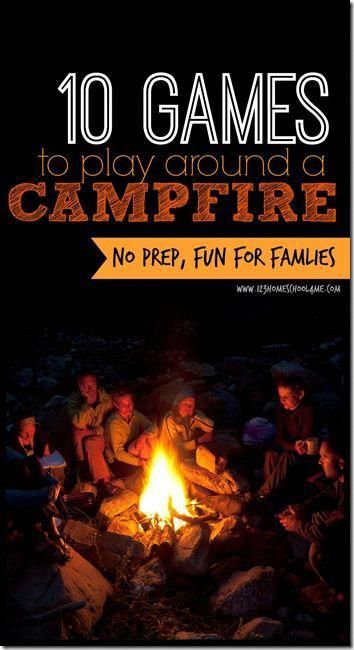 Campfire Fun, Campfire Games, Campfire Stories, Family Camping Trip, Camping Games, Camping Checklist, Open Fire, Camping Supplies, Camping Activities