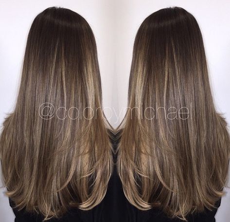 Natural balayage Glam Hair Salon, Natural Balayage, Korean Hair, Glam Hair, Brown Blonde Hair, Hair Color And Cut, Grunge Hair, Hair Envy, Light Brown Hair