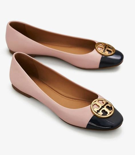 Classic Summer Style, Tory Burch Ballet Flats, Shoes Heels Classy, Jewelry Styling, Low Shoes, Ballerina Shoes Flats, Shell Pink, Shoe Boot Sandals, Only Shoes