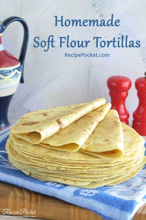 Easy Homemade Tortillas, Homemade Flour, Recipes With Flour Tortillas, Homemade Flour Tortillas, Taco Shells, Paleo Bread, Soft Tacos, Tortilla Recipe, Homemade Tortillas