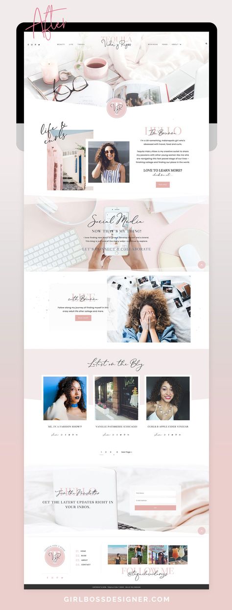 Blush and navy feminine wordpress blog design for lifestyle blog by Girlboss Designer  #girlboss #logodesign #colorpalette #girlbossdesigner #womentrepreneurs #femaleentrepreneurs #ladyboss #goaldigger #theeverygirl #branddesign Webdesign Portfolio, Wordpress Blog Design, 블로그 디자인, Feminine Website Design, Feminine Website, Design Sites, Logos Retro, Web Design Quotes, Graphisches Design