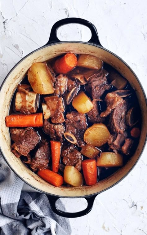 Galbi Jjim aka Korean Braised Short Ribs Recipe | The Subversive Table Korean Braised Beef, Galbi Jjim Recipe, Korean Braised Short Ribs, Galbi Jjim, Short Rib Stew, Braised Short Ribs Recipe, Braised Beef Short Ribs, Short Ribs Recipe, Sweet Cooking