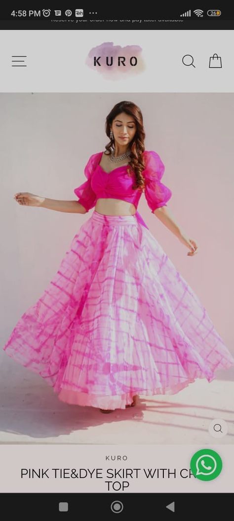 Tye Dye Lehenga, Tie Dye Lehenga, Dye Lehenga, Tie And Die, Cotton Saree Blouse Designs, Cotton Saree Blouse, Long Gown Design, Color Drawing, Tie Dye Fabric