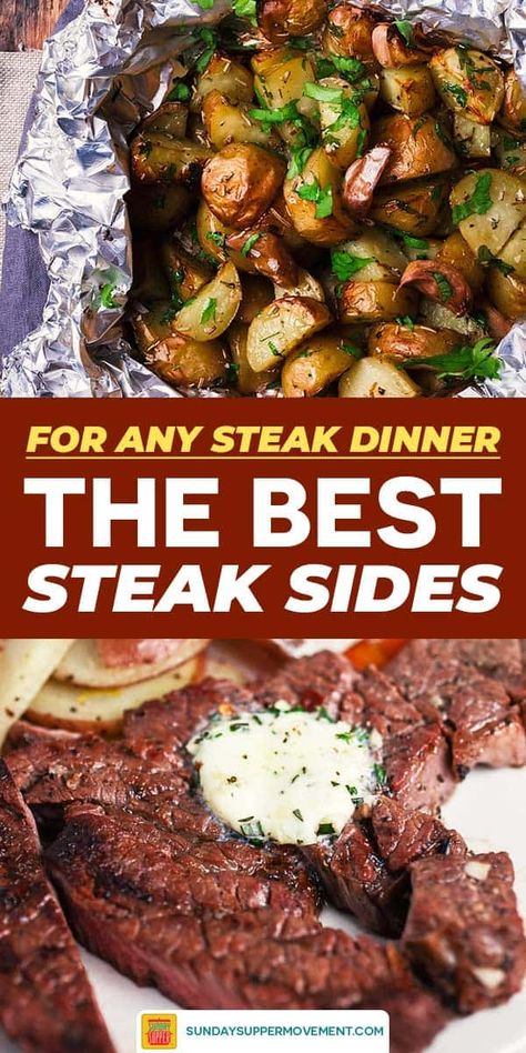 Side Dishes Steak, Healthy Sides For Steak, Side Dishes For Steak, Steak Dinner Ideas, Dinner Veggies, Steak Dinner Sides, Steak Sides, Risotto Recipes Easy, Easy Side Dishes