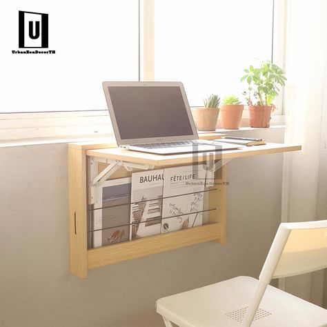 Wall Table Folding, Desk For Office, Dining Table Small, Murphy Desk, Wall Mounted Folding Table, Space Saving Dining Table, Mounted Desk, Fold Down Desk, Desk Small