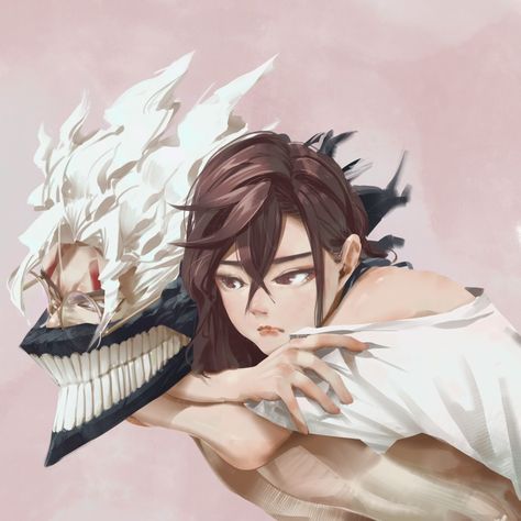 Dandadan Momo And Okarun, Momo Ayase Fanart, Dandadan Okarun X Momo, Dandadan Fan Art, Momo X Okarun Fanart, Okarun And Momo, Dandadan Matching Pfp, Male White Hair, Dandadan Art