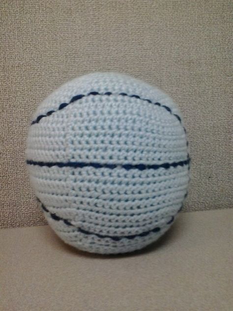 FULL-SIZED BASKETBALL  This is a very simple pattern for a full-sized basketball.  The basketball pictured was made for a North Carolina T... Crochet Basketball, Crochet Quote, Crochet Dinosaur Patterns, Crochet Dinosaur, Crochet Pillow Pattern, Crochet Design Pattern, Dinosaur Pattern, Crochet Pillow, Chunky Crochet