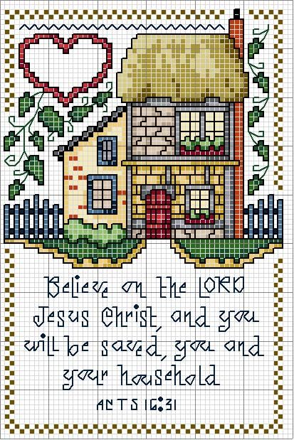 Small house Cross Stitch Christian, Christian Cross Stitch Patterns Free, Christian Cross Stitch Patterns, House Cross Stitch, House Unique, Unique Cross Stitch, Christian Cross Stitch, Cross Stitch House, Tiny Cross Stitch