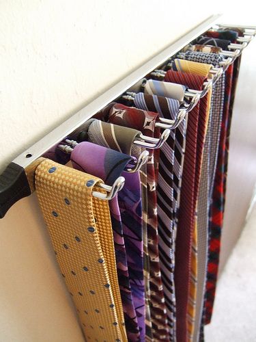 Tie Rack (Closetmaid) | Flickr - Photo Sharing! Mens Closet Organization, Diy Hat Rack, Tie Storage, Organizar Closet, Tie Hanger, Tie Organization, Simple Closet, Tie Rack, Men Closet