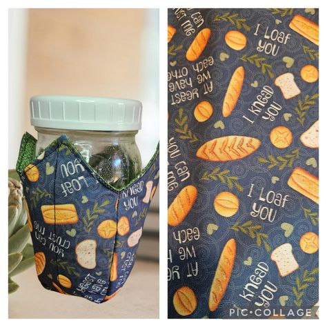 Sourdough Jar Cover Diy, Sourdough Jar, Sourdough Starter Jar, Potato Bags, Pint Of Ice Cream, Potato Bag, Bowl Cozy, Pint Jars, Canning Jar