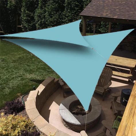 Free 2-day shipping. Buy Elegant Choise 9' Waterproof Heavy Dury Triangle Patio Canopy Cover UV Blocking Sun Shade Sail,Blue at Walmart.com Deck Pergola, Triangle Shade Sail, Sail Canopies, Sun Shade Sail, Shade Sails, Patio Party, Patio Canopy, Sun Sail Shade, Patio Shade