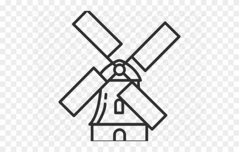 Windmill Clipart, Windmill Tattoo, Black And White Google, Dutch Windmill, Dutch Windmills, Kings Day, Clipart Black And White, Tattoo Outline, Cafe Interior Design