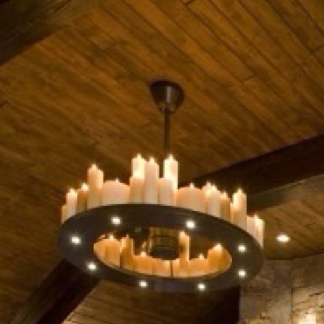 Living room candle chandelier :) Pillar Candle Chandelier, Living Room Candles, Attic Lighting, Winery Tasting Room, Round Candle, Round Candles, Design Your Life, Candle Chandelier, Farmhouse Lighting