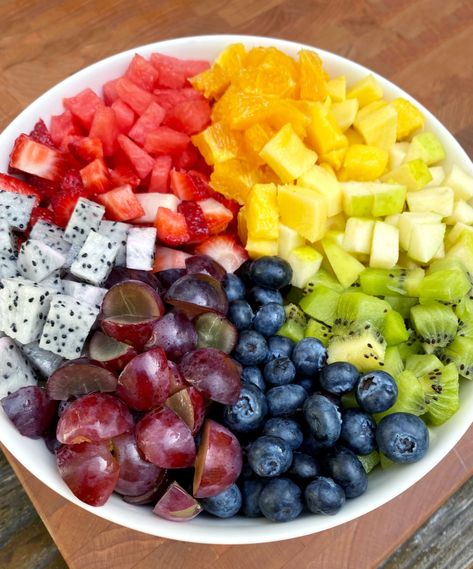 Viral Fruit-Salad Recipe on TikTok | POPSUGAR Food Chopped Fruit, Tropical Fruit Salad, Recipes Tiktok, Peanut Butter Toast, Best Fruit Salad, Fruit Salad Recipe, Popsugar Food, Fruit Salad Recipes, Viral Tiktok