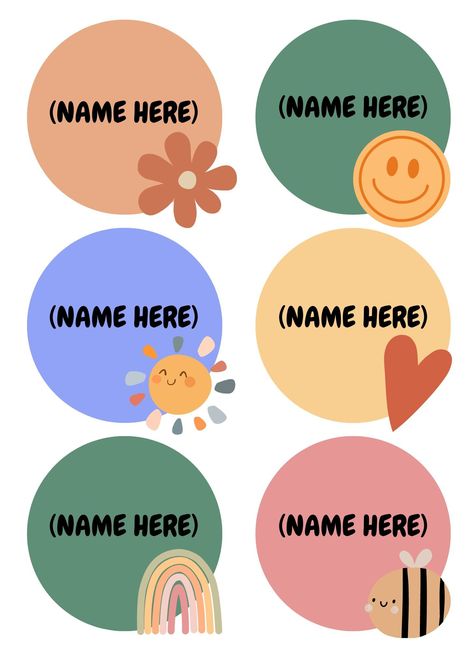 Digital Download. This is a set of 6 editable name tags, perfect for the labeling cubbies or items in your classroom! When downloaded, you will get a link to the canva.com page where you can edit and download your name tags. I hope you find these as cute and useful as I do! Cubby Labels For Classroom, Fall Cubby Tags Preschool, Name Tags Preschool, Name Tags For Cubbies, Cubby Tags Preschool, Boho Name Tags, Name Tags For Classroom, Cute Name Tags, Preschool Name Tags