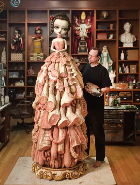 Mark Ryden Created a Sugar-Coated Set for a Major Ballet — 1stdibs Introspective Dress Sculpture, Ten Instagram, Meat Art, Brow Art, Meat Dress, Carved Wood Sculpture, Mark Ryden, Lowbrow Art, Arte Obscura