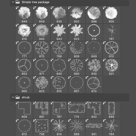 Tree Plan Photoshop, Photoshop Tree, Photoshop Landscape, Tree Photoshop, Photoshop Rendering, Landscape Architecture Drawing, Tree Plan, Plans Architecture, Architecture Concept Diagram