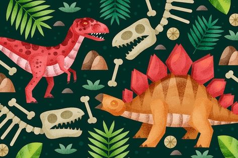 Dinosaurs Illustration, Dinosaur Illustration, Illustration Background, Dinosaurs, Rooster, Graphic Resources, Dinosaur Stuffed Animal, Vector Free, Animals