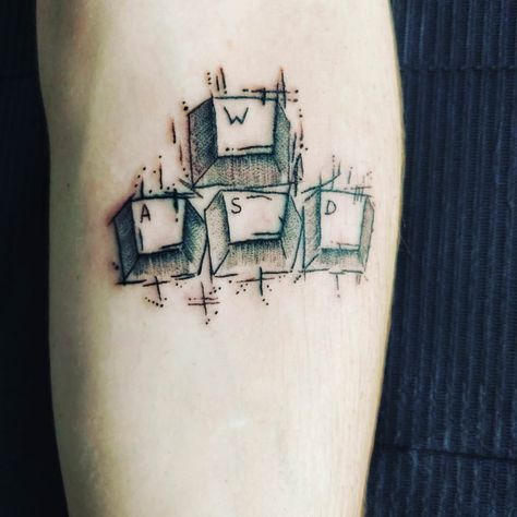 Gamer Tattoo Ideas, Computer Tattoo, Geometric Tattoo Pattern, Video Game Tattoos, Mangas Tattoo, Gamer Tattoos, Video Game Tattoo, Geek Tattoo, Gaming Tattoo