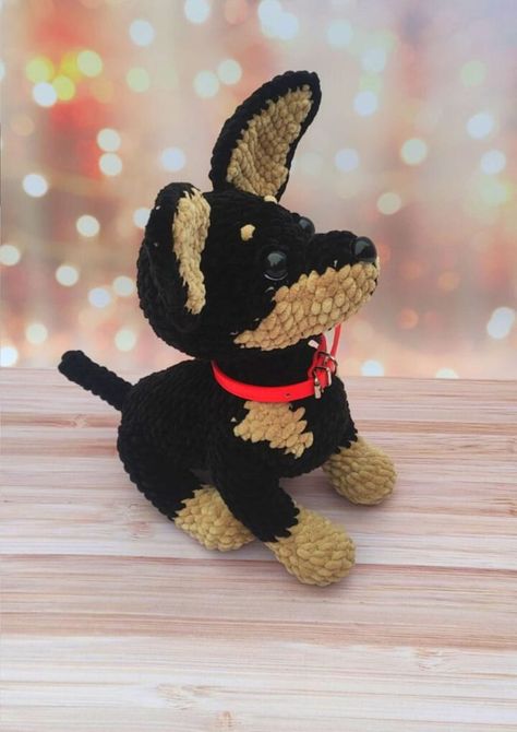 Crochet dog pattern, Amigurumi puppy pattern, Crochet pattern pincher dog, Amigurumi stuffed dog pattern, English pattern pdf Stuffed Dog Pattern, Crochet Puppy Pattern, Pincher Dog, Amigurumi Puppy, Crochet Puppy, Crochet Hedgehog, Crochet Bird Patterns, Dog Amigurumi, Puppy Pattern