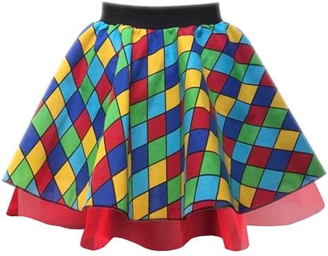 Clown Skirt, Costume For Dance, Clown Costume Women, Carnival Clown, Clown Outfit, Clown Clothes, Skirt Bow, Under The Skirt, Fancy Dress Costume