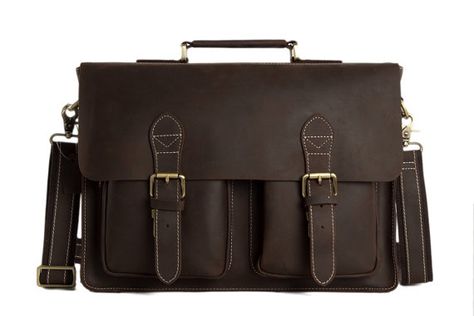 Handmade Luxury Classic Leather Briefcase Men/Women Messenger Men Messenger Bag, Handbag Men, Leather Studio, Mens Jewerly, Leather Briefcase Men, Canvas Leather Bag, Leather Suspenders, Laptop Briefcase, Women Leather Backpack