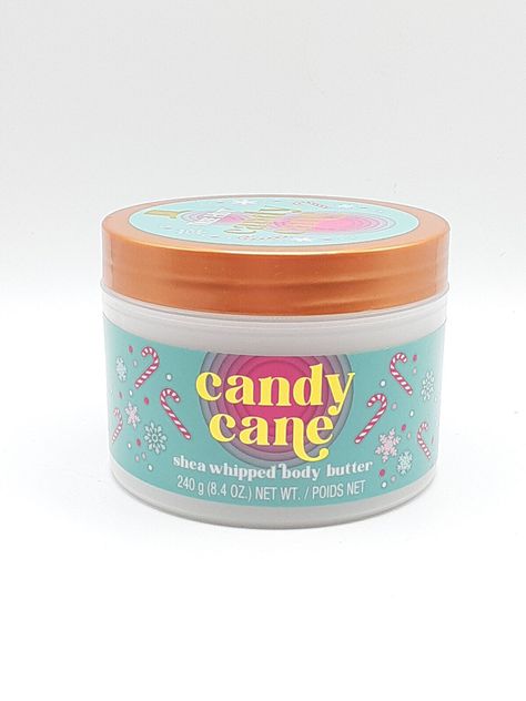 Tree Hut Candy Cane Shea Whipped Body Butter 8.4oz. Candy Cane Tree Hut Scrub, Tree Hut Body Scrub Candy Cane, Cotton Candy Body Butter, Candy Cane Tree Hut, Tree Hut Body Scrub Christmas, Tree Hut Christmas, Christmas Body Butter, Tree Hut Body Butter, Bur Basket