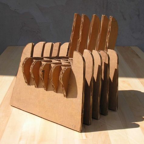 Cardboard Furniture Design, Origami Furniture, Diy Karton, Karton Design, Furniture Design Table, Cardboard Chair, Diy Muebles Ideas, Cardboard Model, Cardboard Design